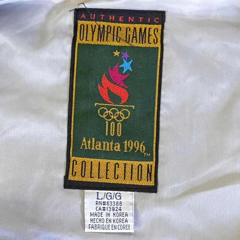 Vintage 1996 Atlanta Olympics Logo 7 Windbreaker Large Dead Stock - Picture 3 of 8